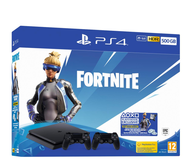 Sony Playstation 4 Slim 500GB + Fortnite DLC + Pad - 510771 - zdjęcie
